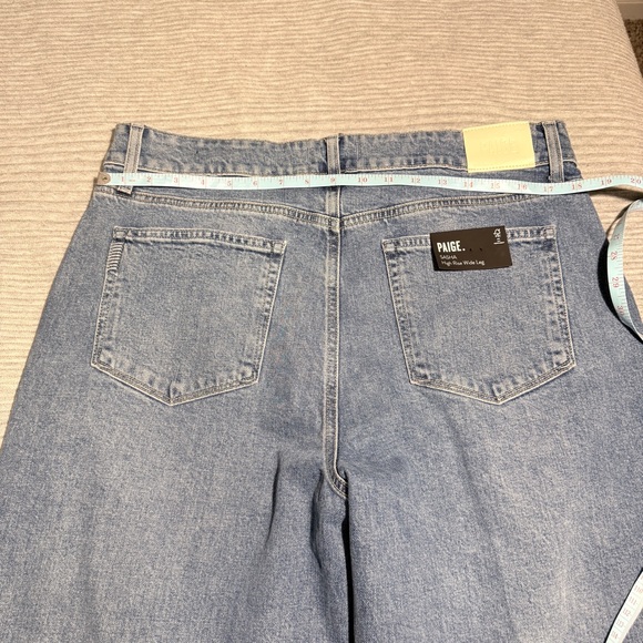 PAIGE Sasha High Rise Wide Leg Relaxed Jeans in Archive Size 33 NWT - Picture 8 of 8